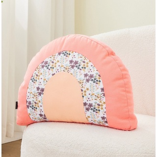Alavya Home® Dekokissen Kinderkissen Regenbogen - D40 cm I Kuschelkissen Flauschig mit Füllung, Kinderkissen Zierkissen für Babyzimmer Kinderzimmer Deko - 40 x 30 cm rosa