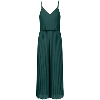 APART Fashion Damen Plissee-Overall, 2-in-1-Look, Overall mit weitem Bein, rückenfreies Outfit mit V-Ausschnitt, ärmelloses Kleid, geflochtene Spaghettiträger mit Perle, Kleidung für Hochzeitsgäste