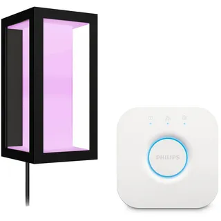 Philips Hue White&Col. Amb Impress LED Wandleuchte schwarz inkl. Hue Bridge App