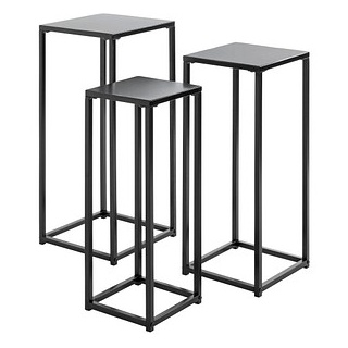 HAKU Möbel Pflanzenständer-Set Metall schwarz