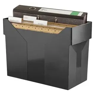 Böttcher-AG Hängeregister-Box A4, für 20 Hängemappen, ohne Deckel, schwarz