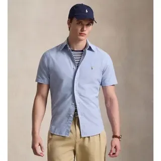 Polo Ralph Lauren für Herren. 710850782001 Blaues Oxford-Hemd Custom Fit (M), Lässig, Baumwolle, Langarm