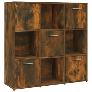 vidaXL Bücherregal 90 x 30 x 90 cm Räuchereiche