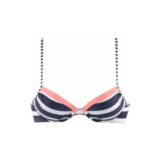 KANGAROOS Push-Up-Bikini-Top Damen marine-weiß Gr.36 Cup A