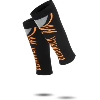 normani Beinstulpen 2 Paar Sport-Waden-Kompressionsstulpen ohne schneidenden Abschlussrand orange 38-45 cm (L)