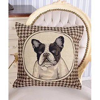 Kissen Gobelin Zierkissen Bulldogge Kissenhülle Bully Kissenbezug Hund kdk005 Palazzo Exclusiv