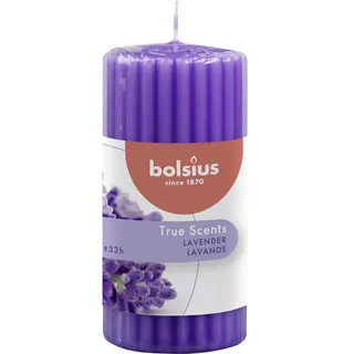 Bolsius True Scents Duft Stumpenkerze 12 cm Lavendel/Blaulila