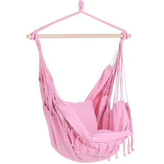 Beliani Hängesessel BONEA Rosa