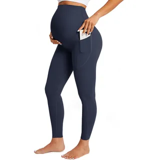 BAYDI Nudi High Waist Umstandsleggings Damen | Blickdicht und Elastisch, Lange Schwangerschaftsleggings, Weiche Umstandshose für Alltag, Freizeit und Zuhause - XL