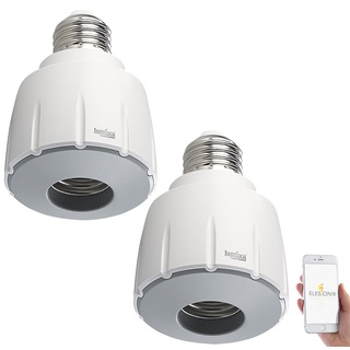2er-Set WLAN-E27-Lampenfassung, für Amazon Alexa & Google Assistant