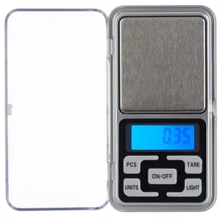 Relaxdays 10 x Digitale Feinwaage Mini Schwarz,Silber,Transparent