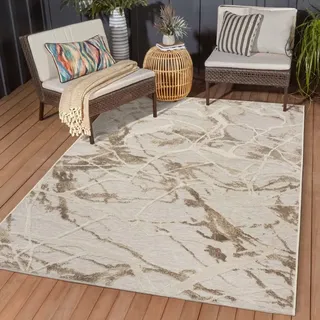 TaraCarpet In und Outdoor Teppich Fantasy Marmor grau 240x340 cm