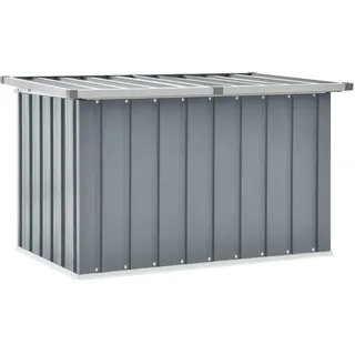 Verderoom Gartenbox Metall Gartenbox Wasserdicht XXL Auflagenbox Metall Auflagenbox XXL Kissenbox Werkzeugkasten Gerätebox Gartentruhe-Grau-109 x 67 x 65 cm