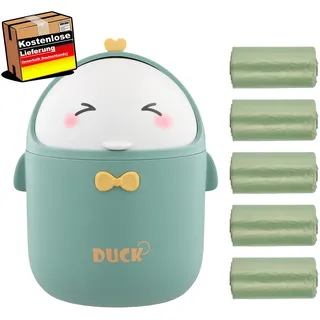 Mini Tischmülleimer mit Deckel für Büro Kinderzimmer und Schminktisch
