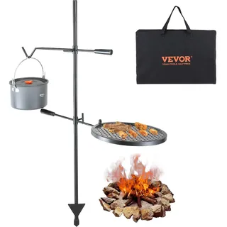 Vevor Drehspieß Schwenkgrill silber