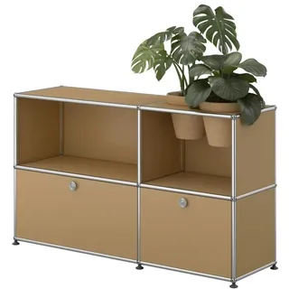 USM Haller Sideboard mit zwei Klapptüren und Pflanzeneinsatz Beige