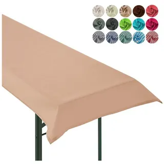 heimtexland Tischdecke Biertischdecke Garten Tischdeko Bierzeltgarnitur (Einzeln 1-tlg), rechteckig 90 x 240 cm beige rechteckig | 90 cm x 240 cm
