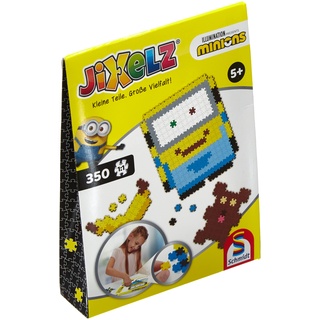 Schmidt Spiele 46107 Jixelz, Minions, 350 Teile, Kinder-Bastelsets, Kinderpuzzle