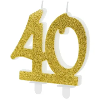 Partydeco Geburtstagskerze 40