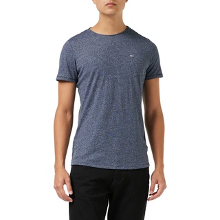 Tommy Jeans Herren T-Shirt Kurzarm TJM Slim Slim Fit, Blau (Twilight Navy), M