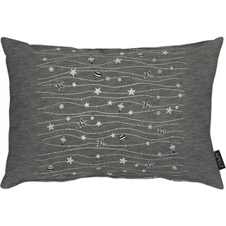 Dekokissen APELT "6301" Gr. 1, silber (anthrazit, silberfarben, gemustert), B:35cm H:5cm L:50cm, Polyester, Dekokissen_Sitzkissen_Kissenhüllen