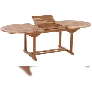 Möbilia Ausziehtisch 240 x 100 x 75 cm natur oval