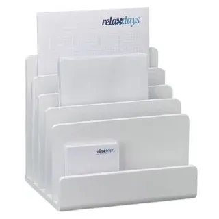 Relaxdays Dokumentenhalter Schreibtisch-Organizer Weiß