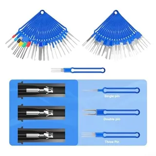 Gettimore 41 Stück Terminal Pin Removal Tool Kit Elektrische Steckverbinder Depinning Tool Set mit Aufbewahrungstasche Auto für Motorrad und Gerät Reparatur
