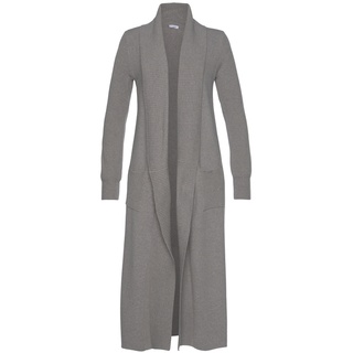 LASCANA Longstrickjacke Damen grau-meliert Gr.36/38