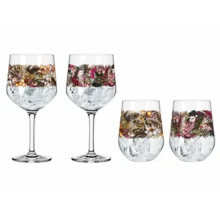 Ritzenhoff Gläser-Set Schattenfauna GIN Set 4tlg Bundle 08, Kristallglas bunt