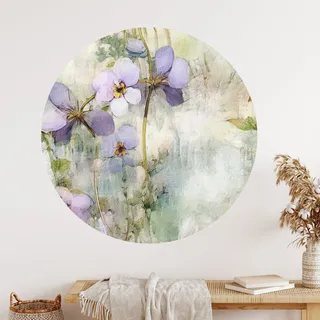 GRAZDesign Wandtattoo Vintage Rund Textur Boho shabby chic Style Wohnzimmer Schlafzimmer Flur - Wandaufkleber selbstklebend - 57x57cm