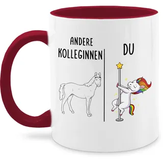 Tasse Tassen 325ml - Kollegen - Andere Kolleginnen Dabbing Einhorn | Arbeitskollegin Geschenk zur Rente Kollegin | Verabschiedung Kollegin Geschenk Abschiedsgeschenk Bürokollegin I Mitarbeiterin