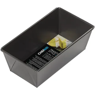 Chef Aid Rechteckige Kastenform 2lb, Antihaftbeschichtet, 900g, Ideal für Brot, Gebäck und Kuchen, Spülmaschinen-, Kühlschrank- und Gefrierschrankgeeignet, Schwarz, 20cm x 10,5cm x 7cm.