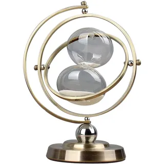 Zeitmessgerät, Sanduhr, Sanduhr, Globus-Sanduhr, Vintage-Sanduhr aus Metall, 15/30 Minuten, for Klassenzimmer, Spiel, Heimbüro, Dekoration, Zeitmanagement-Assistent (Größe: 30 Minuten) ( Size : 30 min