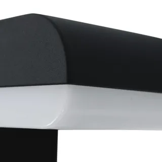 vidaXL Außenwandleuchte LED 9 W Schwarz Oval