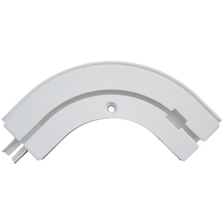 Flairdeco Rundbogen für PVC-Gardinenschienen, 1-läufig, Plastik, Weiß, 1 Paar