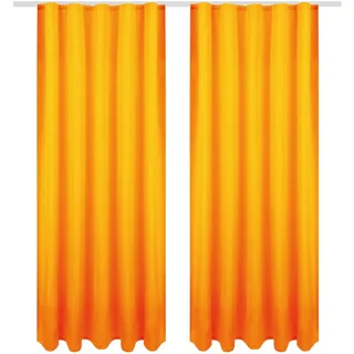 Bestgoodies Dekoschal Ellen Universalband Blickdicht 2er Pack - 140x145 cm Hellorange