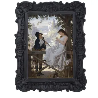 S GMOMENT Barock-Bilderrahmen, Schwarz, 12,7 x 17,8, SF324