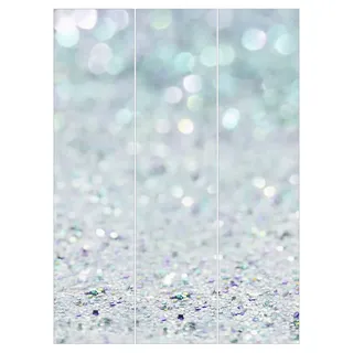 Bilderdepot24 Schiebegardine Flächenvorhang blickdicht Prinzessinnen Glitzer Mint (3 St), halbtransparent, Wohnzimmer große Flächengardine lichtdurchlässig als Klemm-System grün 180 cm x 250 cm