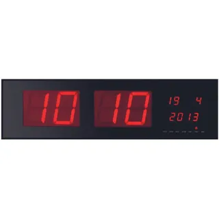 Perel LED-Wanduhr 83,0 WC208 schwarz/rot