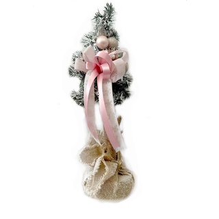 Weihnachtsbaum Weihnachtsdeko kleiner Kunstbaum Dekobaum handgefertigt 50 cm ros