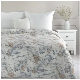 Design91 Bettüberwurf FLOWER Tagesdecke Blumenmuster, Gesteppte Patchworkdecke 170x210 220x240 200x220 bunt 200 cm x 220 cm