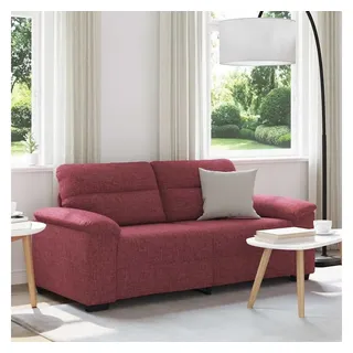 vidaXL Couch Polyester 2-Sitzer Rot