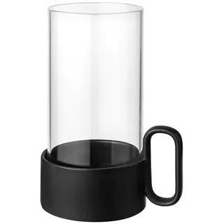 Blomus Windlicht Yuragi, Schwarz, Glas, Keramik, 21 cm, Dekoration, Windlichter & Laternen, Windlichter