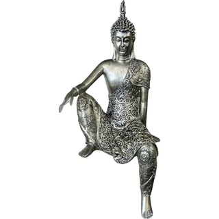 FD Dekofigur Buddha 31 cm Bunt/Grau