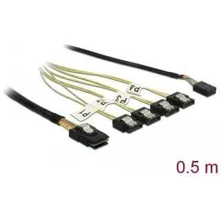 DeLock - Internes SAS-Kabel - SAS 6Gbit/s - Seitenband, Mini SAS (SFF-8087)