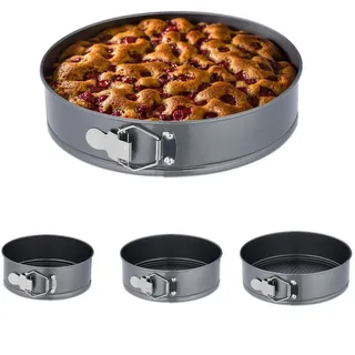 Relaxdays Springform 4er Set rund Ø 18, 20, 22, 24 cm
