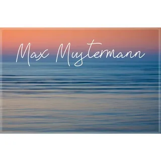 Manutextur Fußmatte mit Namen - Motiv Meer 1 - viele Natur-Motive - Schmutzfangmatte personalisiert - Größe 50x80 cm - persönliches & individuelles Geschenk