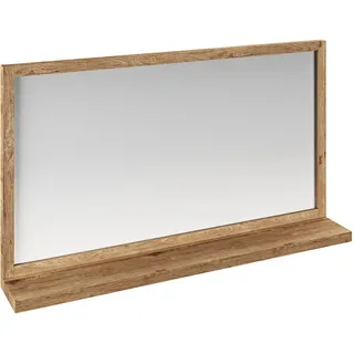 Bad Spiegel 105x60 mit Ablage Wandspiegel Wildeiche Holz hell Badmöbel Sydney