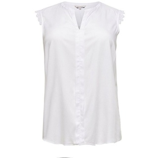 ONLY CARMAKOMA Blusenshirt Ärmellose Basic Bluse Große Größen Curvy Plus Size Übergröße (1-tlg) 4081 in Weiß schwarz XXL (44)ARIZONAS
